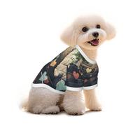 Pure Cotton T-Shirt for Pets - Soft Breathable Dog & Cat Shirt | All-Over Print Short Sleeve Tee for Small Dogs Puppy Boy Girl | Summer Cooling Pet Clothing Falling Heart L