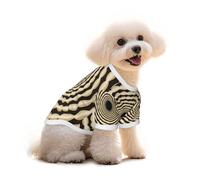 Pure Cotton T-Shirt for Pets - Soft Breathable Dog & Cat Shirt | All-Over Print Short Sleeve Tee for Small Dogs Puppy Boy Girl | Summer Cooling Pet Clothing Circular Illusion Art L