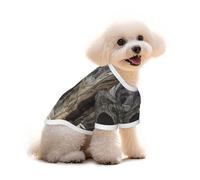 Pure Cotton T-Shirt for Pets - Soft Breathable Dog & Cat Shirt | All-Over Print Short Sleeve Tee for Small Dogs Puppy Boy Girl | Summer Cooling Pet Clothing A dilapidated monastery S