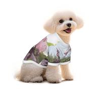 Pure Cotton T-Shirt for Pets - Soft Breathable Dog & Cat Shirt | All-Over Print Short Sleeve Tee for Small Dogs Puppy Boy Girl | Summer Cooling Pet Clothing A Lovely Pig L