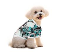 Pure Cotton T-Shirt for Pets - Soft Breathable Dog & Cat Shirt | All-Over Print Short Sleeve Tee for Small Dogs Puppy Boy Girl | Summer Cooling Pet Clothing mega-structure L