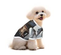Pure Cotton T-Shirt for Pets - Soft Breathable Dog & Cat Shirt | All-Over Print Short Sleeve Tee for Small Dogs Puppy Boy Girl | Summer Cooling Pet Clothing The French countryside in winter season S