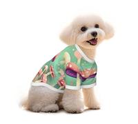 Pure Cotton T-Shirt for Pets - Soft Breathable Dog & Cat Shirt | All-Over Print Short Sleeve Tee for Small Dogs Puppy Boy Girl | Summer Cooling Pet Clothing Fantasy Mushroom L