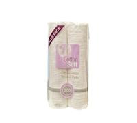 Pure Cotton Wool Pads Twin Pack - 200 Non-Fleecing, No-Shed, 100% Cotton Rounds for Gentle Makeup Removal, Facial Care, and Manicures