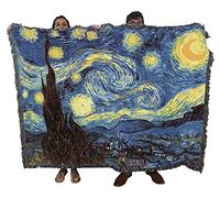 Pure Country Weavers Starry Night Blanket by Vincent Van Gogh - Fine Art Gift Tapestry Throw Woven from Cotton - Made in The USA (72x54)