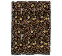 Pure Country Weavers William Morris Sweetbriar Bronze Blanket XL - Arts & Crafts - Gift Tapestry Throw Woven from Cotton - Made in The USA (82x62)