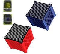 Pure Cube Water Trough Filter 2.0, Aquarium Water Trough Purifier Cube, Super Strong Filtration Activated Carbon Filter for Fish Tanks, Horse Troughs, Ponds & Livestock Tanks (Blue+Red)
