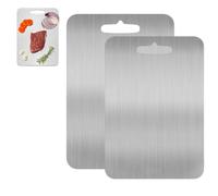 Pure Cut Titanpro Titanium Cutting Board for Kitchen, Purecut Knife-Friendly Cutting Boards Durable, Non-Porous and Easy to Clean (M: 34 * 23cm+L: 39 * 28cm)