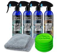 Pure Definition Car Interior Cleaning Kit, Glass, Leather, Fabric Cleaner and Accessories - Detailing Set Restores Trim, Upholstery, Plastic and Mirrors