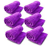 Pure Definition Edgeless Microfibre Towel - Plush Microfiber Cloth For Flawless Car Drying and Buffing, PACK OF 6, 40 x 60cm 465GSM