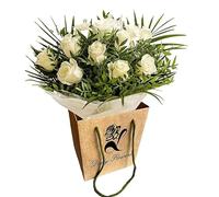 Pure Delight Flowers White Roses Bouquet of Summer Blooms