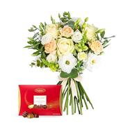 Pure Delight Fresh Bouquet with Chocolates - Birthday, Anniversary, Thank You, Get Well Gift