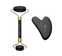 Pure Derma London Black Obsidian Gua Sha & Roller Set Black One Size