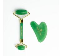 Pure Derma London Jade Gua Sha & Roller Set In Green Green One Size