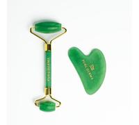 Pure Derma London Jade Gua Sha & Roller Set in Green Pure Derma London Green