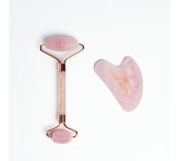 Pure Derma London Rose Quartz Gua Sha & Roller Set In Pink Pink One Size