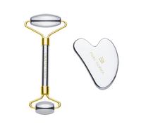 Pure Derma London Terahertz Gua Sha & Roller Set In Silver Silver