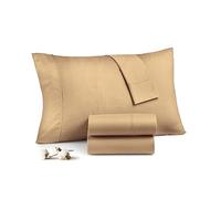 Pure Dreams 100% Egyptian Cotton 2 Pack Pillowcases- Super Soft & Stylish Pillow Cases with Envelope Closure- 1000 Thread count-Taupe Solid (50x90 cm)