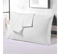 Pure Dreams 100% Egyptian Cotton 4 Pack Pillowcases- Super Soft & Stylish Pillow Cases with Envelope Closure- 1000 Thread count-White Stripe (75x150 cm)