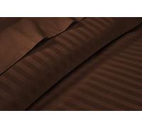Pure Dreams 100% Egyptian Cotton Bed Sheet Set 4 Piece- Fitted Sheet, Flat Sheet & 2 Pillow Cases, 45 Cm (18-Inch) Deep Pocket- 1000 Thread Count-Chocolate Stripe,King