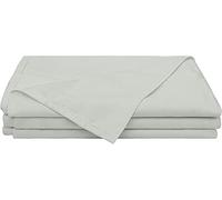 Pure Dreams Flat Sheet 100% Egyptian Cotton, 400 Thread Count, Premium Hotel Quality Ultra Soft Bedding | Luxury, Wrinkle Resistant Top Sheet-Light Grey Solid, Emperor Size