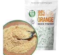 Pure Dried Orange Peel Powder | Whole Dried Fruit Orange Zest | Coarse Dried Orange Peel - for Turkish Tea, Cheesecake Cake Topping Protein Smoothie Clensing Powder Citrus Tea Powder (fine Powder)