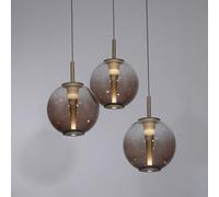 PURE E-Infinity LED hanging light, bronze/amber, Ø 50 cm, CCT