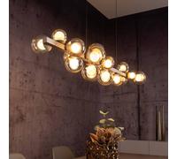 PURE E-Popup LED hanging light, bronze, glass, CCT, 18-flg.