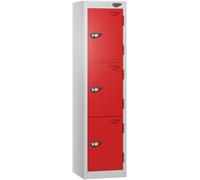 Pure Education 3 Door - Flame Red Locker