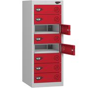 Pure Eight Door Low Flame Red Laptop Locker (with charging)