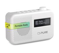 Pure Elan One2 portable DAB+/FM radio with Bluetooth 5.1 (LCD display, 10 preset buttons, can run with 4xAA batteries) Cotton White