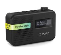 Pure Elan One2 portable DAB+/FM radio with Bluetooth 5.1 (LCD display, 10 preset buttons, can run with 4xAA batteries) Charcoal Black