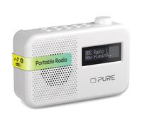Pure Elan One2 portable DAB+/FM radio with Bluetooth 5.1 (LCD display, 10 preset buttons, can run with 4xAA batteries) Cotton White