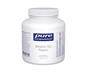 Pure Encapsulations Betaine HCl Pepsin - Acidic Betaine with Protein-Digesting Enzyme, 250 Capsules