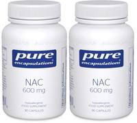 Pure Encapsulations NAC 600mg Pure N-Acetyl-L-Cysteine, 90 Capsules (Pack of 2)