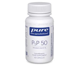 Pure Encapsulations P5P 50 - Activated Vitamin B6 - Pyridoxal-5'-Phosphate Tiredness and Fatigue Supplement - 60 Capsules
