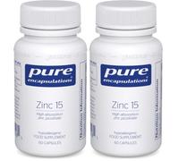 Pure Encapsulations Zinc 15, 60 Vegetarian Capsules (Pack of 2)