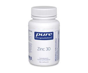 Pure Encapsulations Zinc 30 - Zinc Picolinate 30mg - Highly Absorbable Hypoallergenic Supplement - 180 Capsules