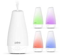 Pure Enrichment® PureSpa™ Essential Oil Diffuser - Compact Ultrasonic Aromatherapy Diffuser, Natural Air Deodorizer, 100ml Water Tank, and Optional Mood Light - Lasts Up to 7 Hours with Auto Shut-Off