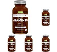 Pure & Essential Daily Vitamin D3 2000iu, 1-Year Supply, Cholecalciferol, Vegetarian, 365 Small Tablets (Pack of 5)