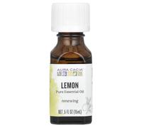 Pure Essential Oil, Lemon, 0.5 fl oz (15 ml), Aura Cacia