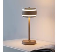 PURE Falling Rings rechargeable table lamp, bronze/dark chrome, CCT