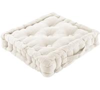 Pure Fashion UK 100% Cotton Booster Cushion Chunky Thick Seat Pads Adults Chair/Armchair/Garden Chair/Dining (Cream)