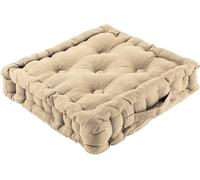 Pure Fashion UK 100% Cotton Booster Cushion Chunky Thick Seat Pads Adults Chair/Armchair/Garden Chair/Dining (Biscuit)