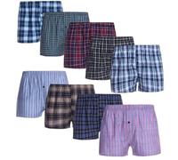 PURE FASHIONS Men's Boxer Shorts Underwear Classic Loose Fit Cotton Blend Woven Checks Boxers for Men Underpants Briefs Multipack Boxer Shorts Assorted Colors S-5XL