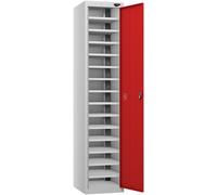 Pure Fifteen Bay Flame Red Laptop Locker (with dual USB-A charging)