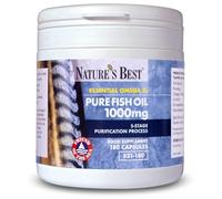 Pure Fish Oil 1100/1000mg | 180 Capsules | One-A-Day | Essential Omega 3 Fish Oil 1000mg | High Level of EPA & DHA | Premium Grade | 5-Stage Purification Process | UK Made… (180, 1000)