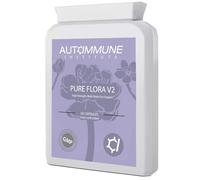 Pure Flora V2 - High Strength Daily Probiotic Supplement - 20 Billion CFU - 8 Clinically Researched Strains - Vegan & Gut-Friendly - Made in The UK - 60 Capsules