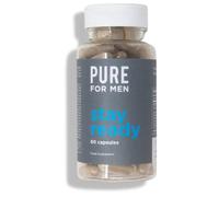 Pure for Men Original Cleanliness Stay Ready Fiber Supplement, 60 Vegan Capsules, Helps Promote Digestive Regularity. Psyllium Husk, Aloe Vera, Chia Seeds, Flaxseed, Proprietary Formula