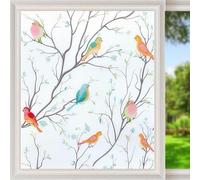 Pure Frosted Bird Privacy Casement Film Sticker, Non Electrostatic Window Film Providing Privacy and Safety, Blocks 95% of Glare and Prevents Glass Shards (White Frosted Bird)